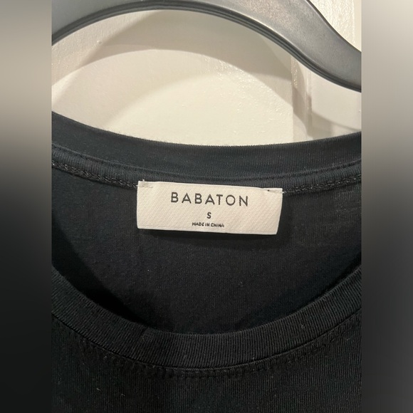 Babaton black tee sz small EUC - Picture 3 of 8